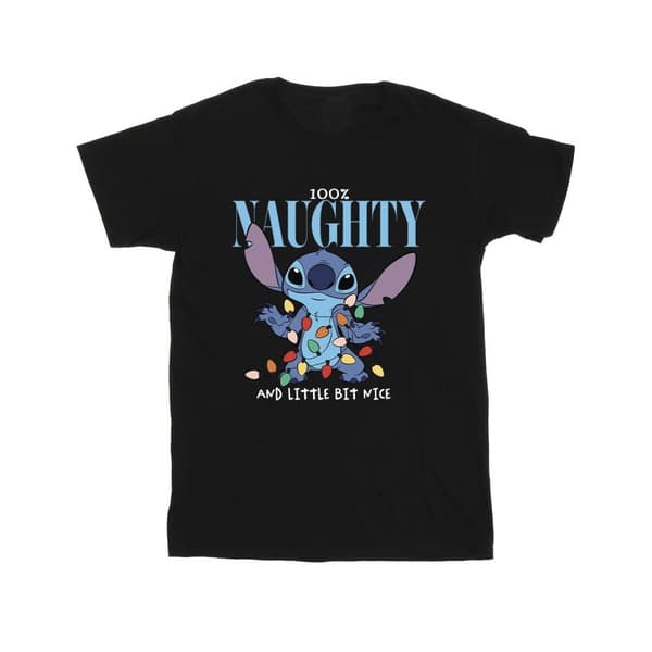 Disney Lilo & Stitch Naughty & Nice T-shirt i bomull för flickor