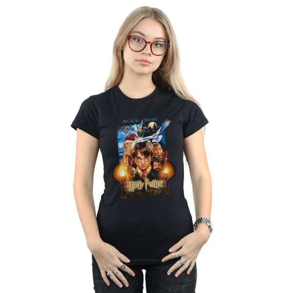 Harry Potter Dam/Tjej - The Sorcerer's Stone - Poster - Bomulls-T-shirt