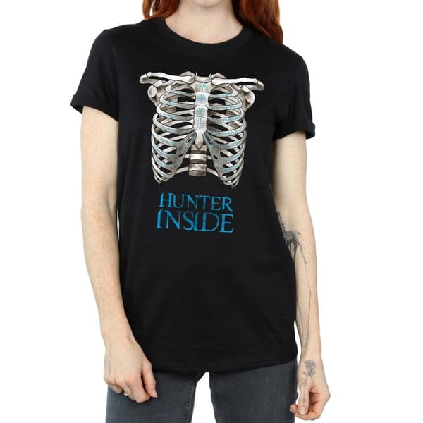 Supernatural Dam/Tjej - Hunter - Boyfriend-t-shirt i bomull med insida