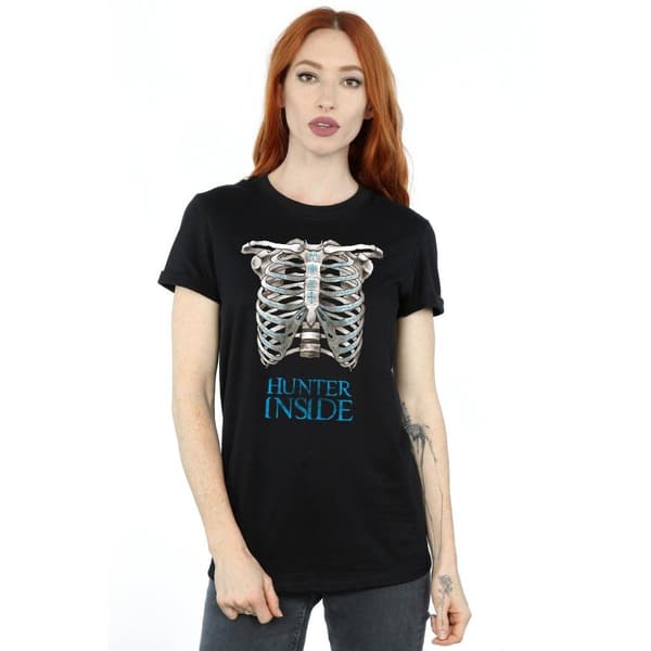 Supernatural Dam/Tjej - Hunter - Boyfriend-t-shirt i bomull med insida