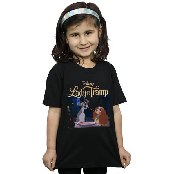 Disney T-shirt i bomull för flickor - Lady And The Tramp Homage