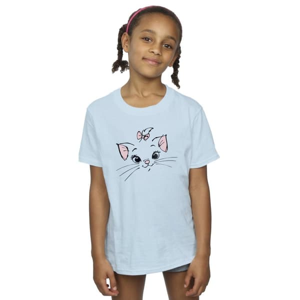 Disney Girls Classics Marie Face T-shirt med ficka i bomull