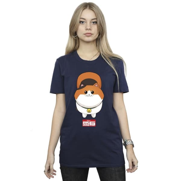 Disney Dam/kvinnor Big Hero 6 Baymax Kitten Face Boyfriend T-shirt i bomull