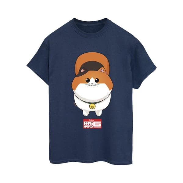 Disney Dam/kvinnor Big Hero 6 Baymax Kitten Face Boyfriend T-shirt i bomull