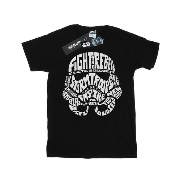 Star Wars T-shirt i bomull med Stormtrooper-text och huvud för flickor