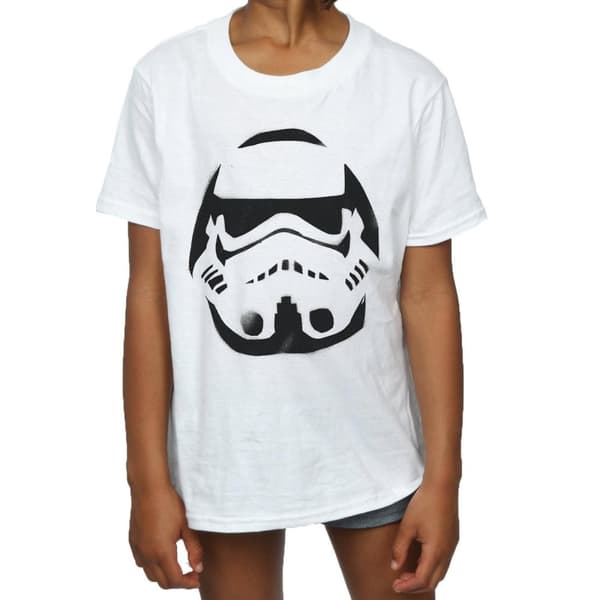 Star Wars T-shirt i bomull med hjälmspray från Stormtrooper för flickor