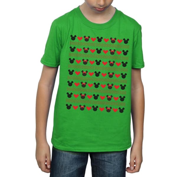 Disney Boys Mickey And Minnie Christmas Hearts T-Shirt