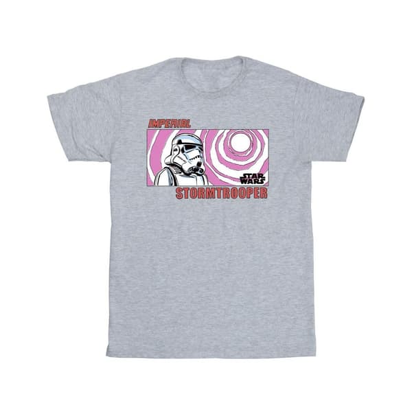 Star Wars Girls Imperial Stormtrooper Cotton T-Shirt Sports Grey 12-13 Years