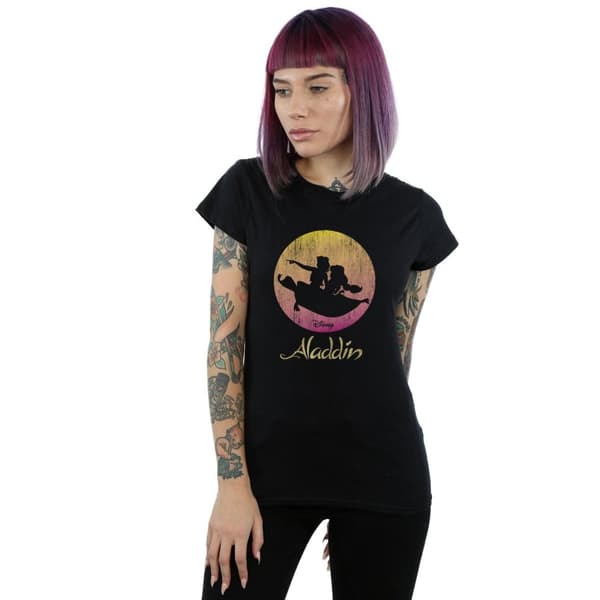 Disney Dam/Tjej - Aladdin - Flygande solnedgång - Bomulls-T-shirt