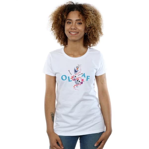 Disney Dam/Tjej Frozen 2 Olaf Leaf Jump - T-shirt i bomull