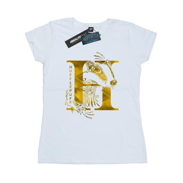 Harry Potter Womens/Ladies Hufflepuff Badger Cotton T-Shirt