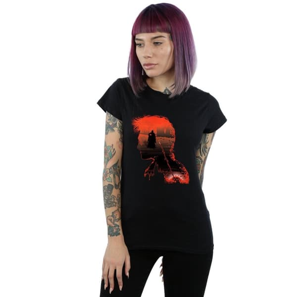 Harry Potter T-shirt i bomull med stridssilhuett för damer/damer