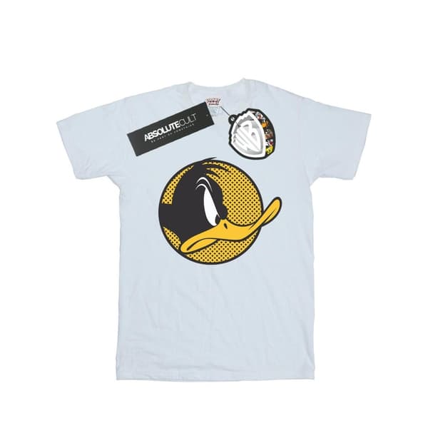 Looney Tunes Pojkar - Daffy Duck - T-shirt med prickig profil White 12-13 Years