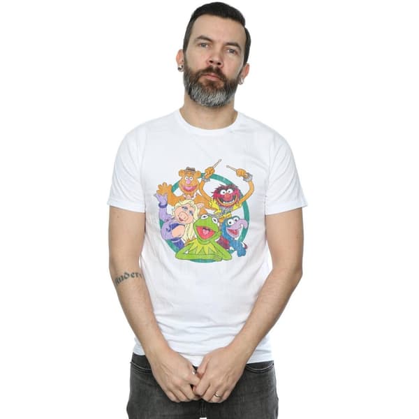 Disney Mens The Muppets Group Circle T-Shirt