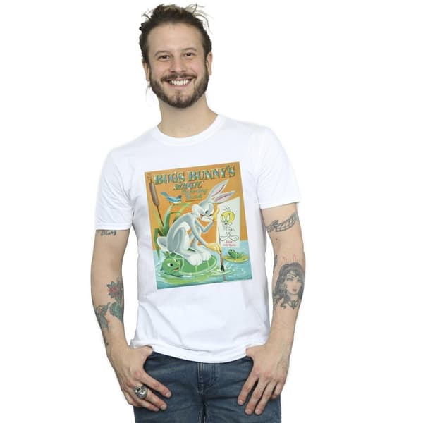 Looney Tunes Mens Bugs Bunny Colouring Book T-Shirt