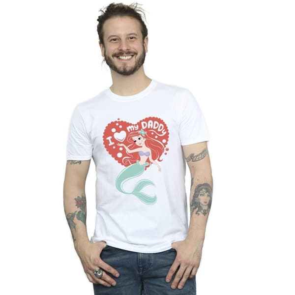 Disney Mens The Little Mermaid Love Daddy T-Shirt