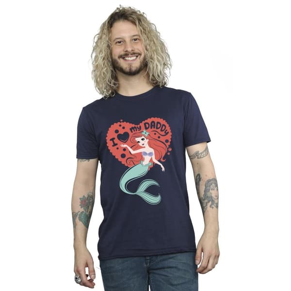Disney Mens The Little Mermaid Love Daddy T-Shirt