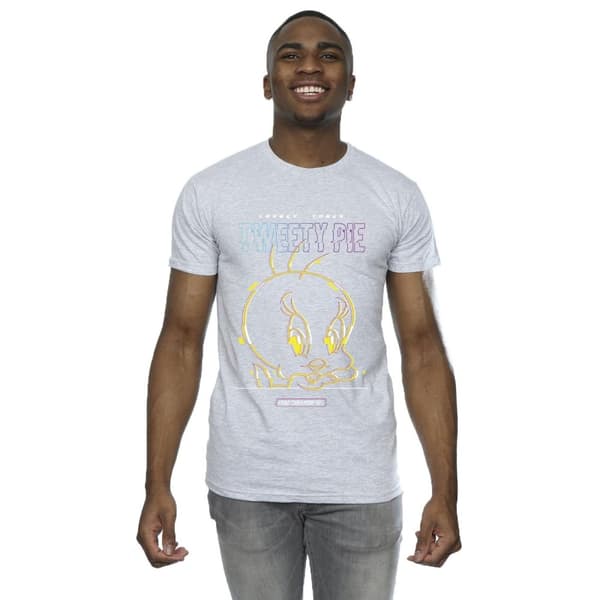 Looney Tunes Mens Tweety Glitch T-Shirt