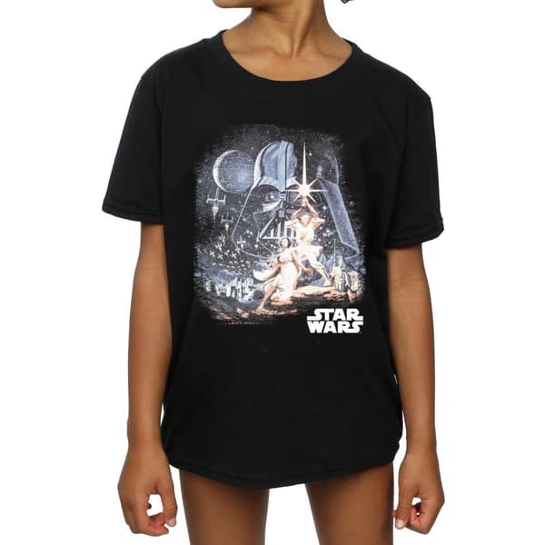Star Wars Girls Retro Montage Cotton T-Shirt