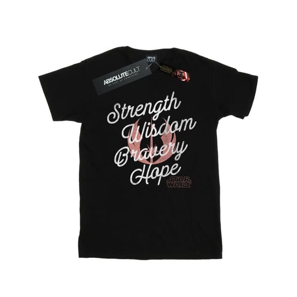 Star Wars: The Rise of Skywalker Star Wars The Rise Of Skywalker Strength Wisdom Bravery Hope Bomulls-T-shirt för flickor