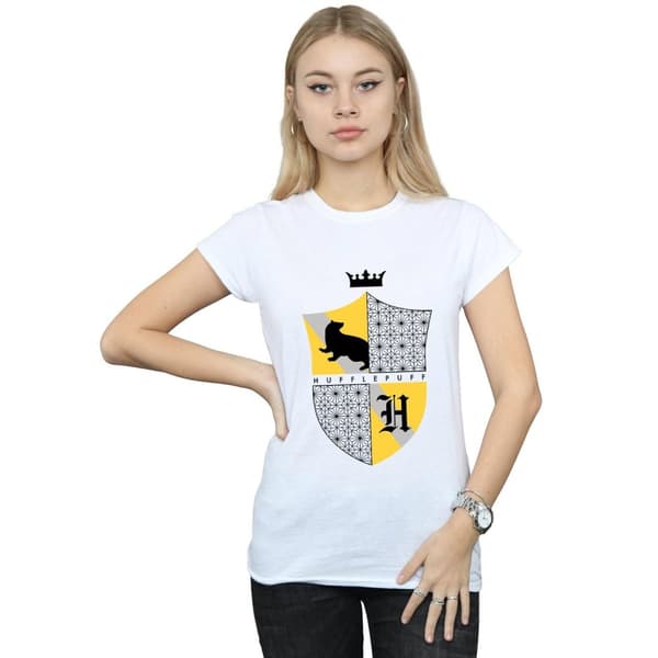 Harry Potter Womens/Ladies Hufflepuff Shield Cotton T-Shirt