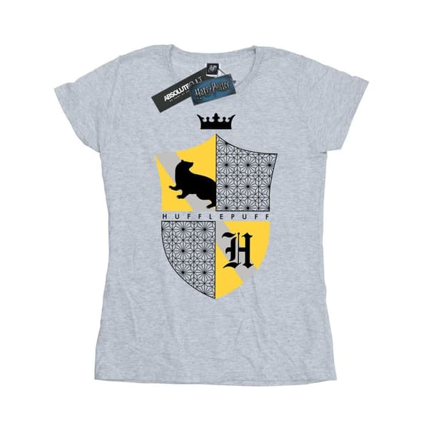 Harry Potter Womens/Ladies Hufflepuff Shield Cotton T-Shirt