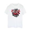 Miniatyrbild 1 av 3: Disney Dam/Tjej Cars Blixten McQueen Collage Bomull Boyfriend T-shirt