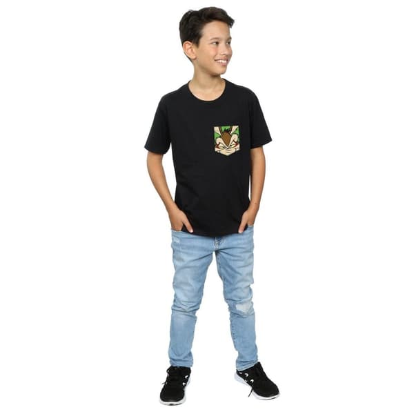 Looney Tunes Boys Wile E Coyote Face Faux Pocket T-Shirt
