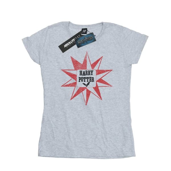 Harry Potter Womens/Ladies Hedwig Star Cotton T-Shirt Sports Grey L