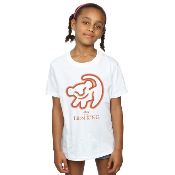 Disney T-shirt i bomull med grottmålning från Lejonkungen för flickor