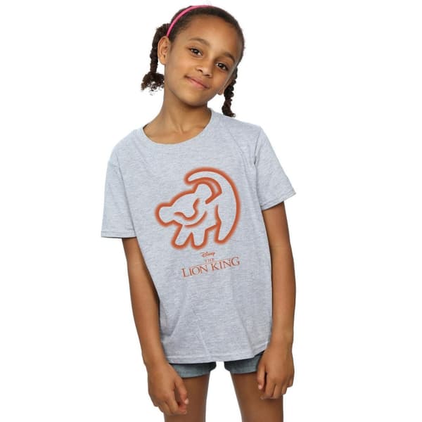 Disney T-shirt i bomull med grottmålning från Lejonkungen för flickor