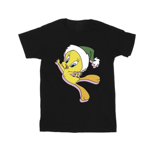 Looney Tunes Boys Tweety Christmas Hat T-Shirt