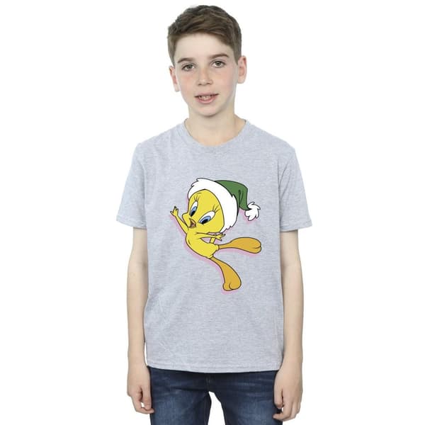 Looney Tunes Boys Tweety Christmas Hat T-Shirt