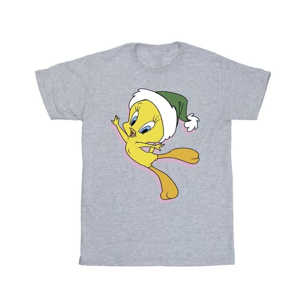 Looney Tunes Boys Tweety Christmas Hat T-Shirt