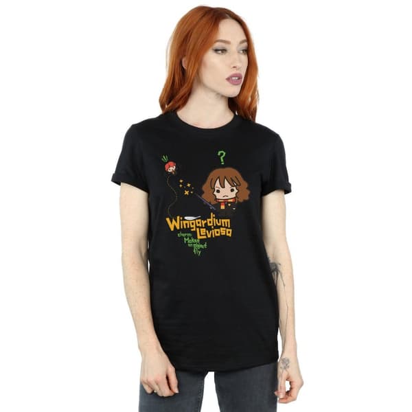Harry Potter Womens/Ladies Hermione Granger Wingardium Leviosa Junior Cotton Boyfriend T-Shirt