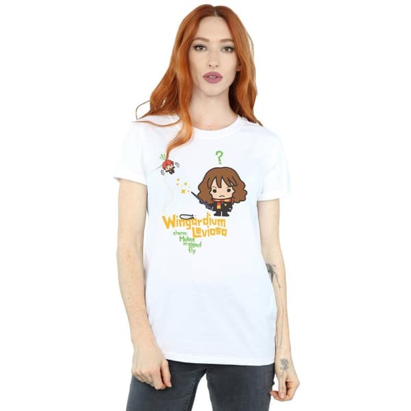 Harry Potter Womens/Ladies Hermione Granger Wingardium Leviosa Junior Cotton Boyfriend T-Shirt