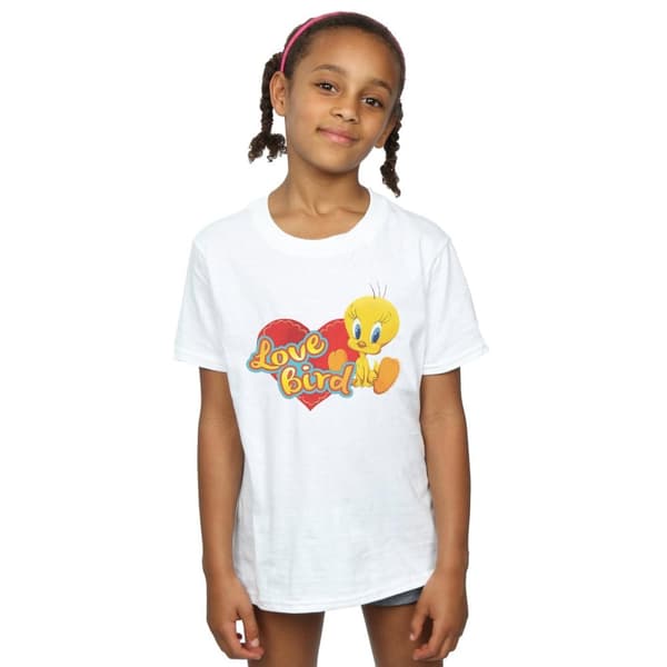 Looney Tunes Girls Tweety Pie Valentine´s Day Love Bird Cotton T-Shirt