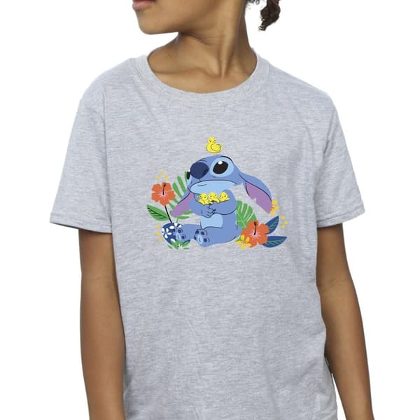 Disney Girls Lilo & Stitch Birds Cotton T-Shirt