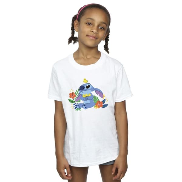 Disney Girls Lilo & Stitch Birds Cotton T-Shirt
