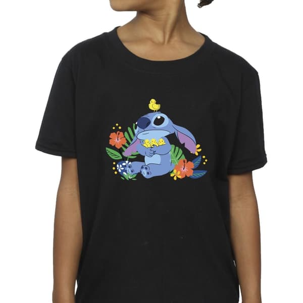 Disney Girls Lilo & Stitch Birds Cotton T-Shirt