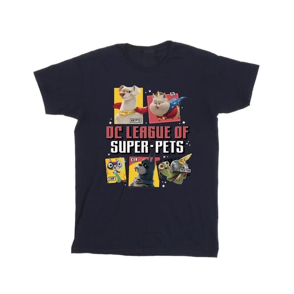 DC Comics Profil-T-shirt för pojkar från DC League of Super-Pets Navy Blue 12-13 Years