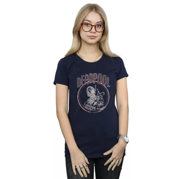 Marvel Womens/Ladies Deadpool Vintage Circle Cotton T-Shirt