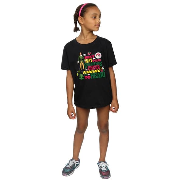 Elf Girls Christmas Cheer Cotton T-Shirt