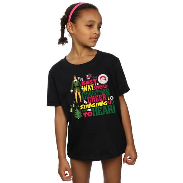 Elf Girls Christmas Cheer Cotton T-Shirt