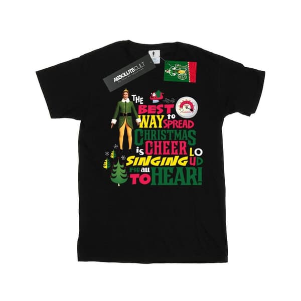 Elf Girls Christmas Cheer Cotton T-Shirt