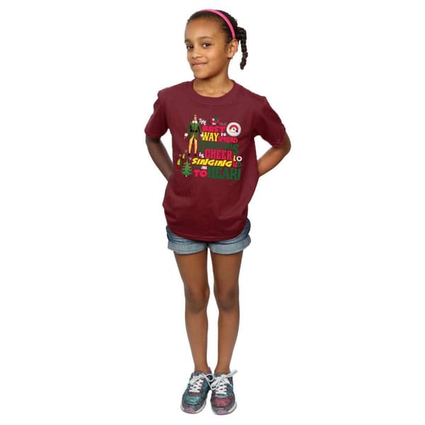 Elf Girls Christmas Cheer Cotton T-Shirt