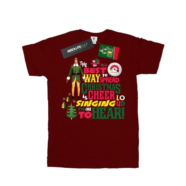 Elf Girls Christmas Cheer Cotton T-Shirt