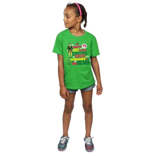 Elf Girls Christmas Cheer Cotton T-Shirt