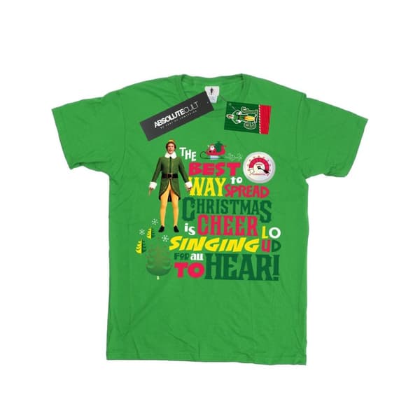 Elf Girls Christmas Cheer Cotton T-Shirt