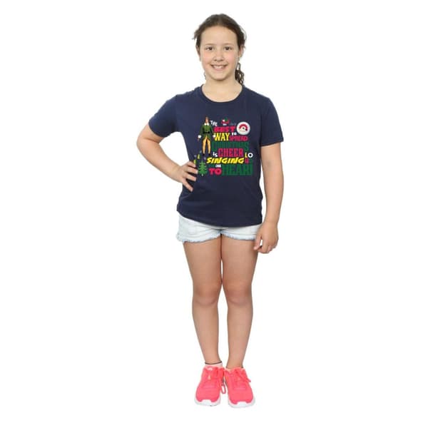 Elf Girls Christmas Cheer Cotton T-Shirt
